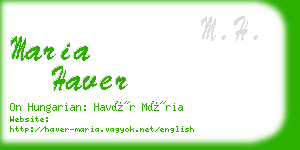 maria haver business card